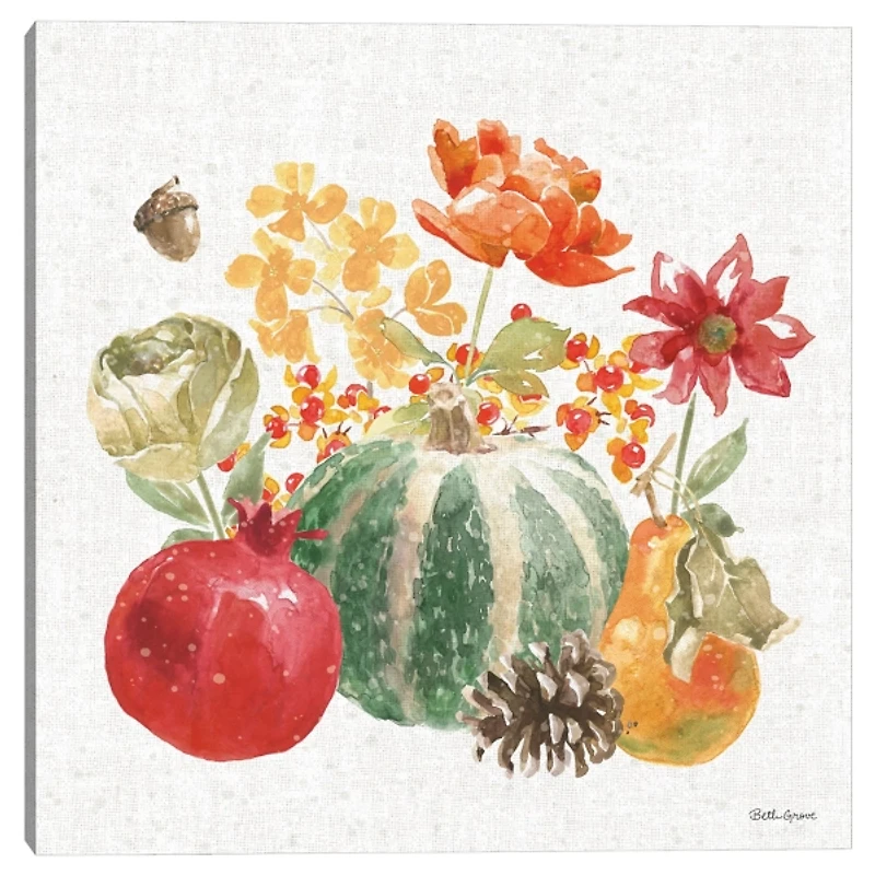 Harvest Fruits Bouquet Canvas Art Print