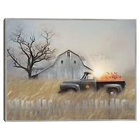 Pumpkin Harvest Framed Fall Canvas Art Print