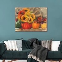 Sunflower Still Life Framed Canvas Art Print