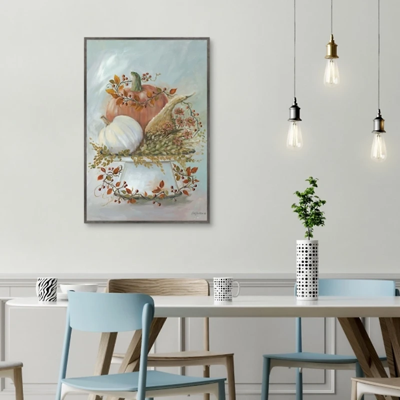 Harvest Arrangement Framed Canvas Art Print