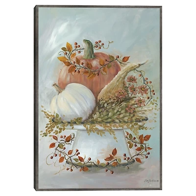 Harvest Arrangement Framed Canvas Art Print