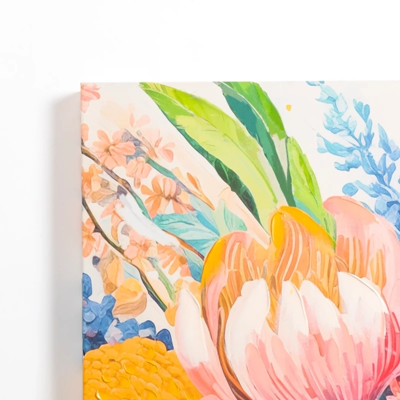 Glowing Florals Canvas Art Print