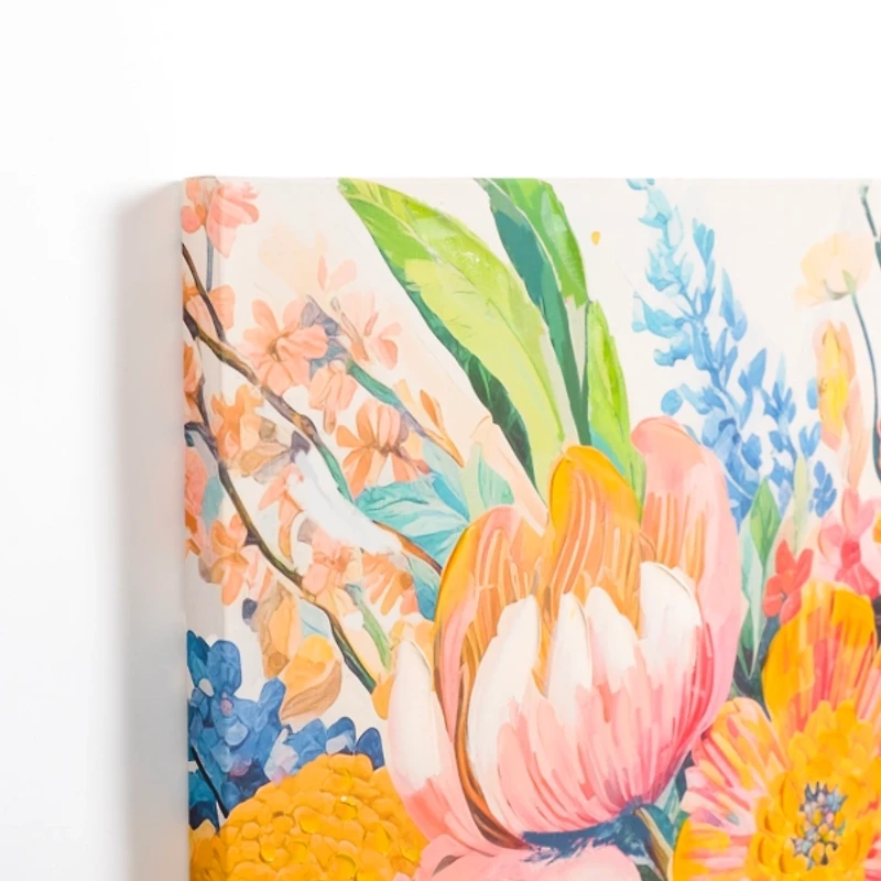 Glowing Florals Canvas Art Print