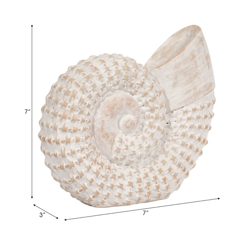 White Woven Seashell Statue