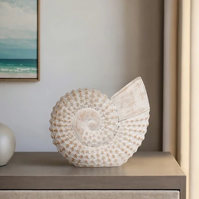 White Woven Seashell Statue