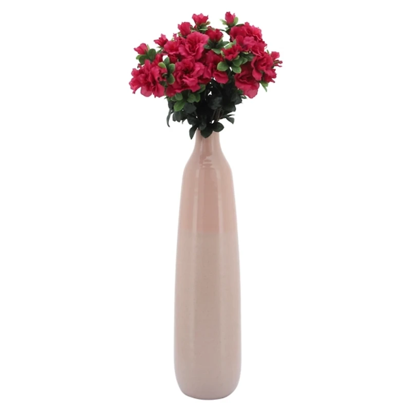 Blush Ceramic Bottleneck Floor Vase