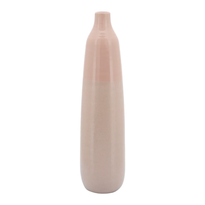 Blush Ceramic Bottleneck Floor Vase
