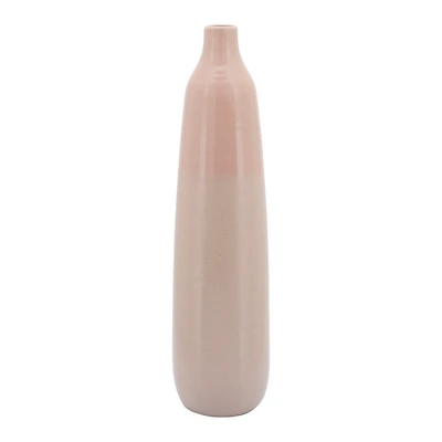 Blush Ceramic Bottleneck Floor Vase