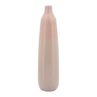 Blush Ceramic Bottleneck Floor Vase