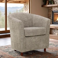 Pewter Boucle Parker Club Chair