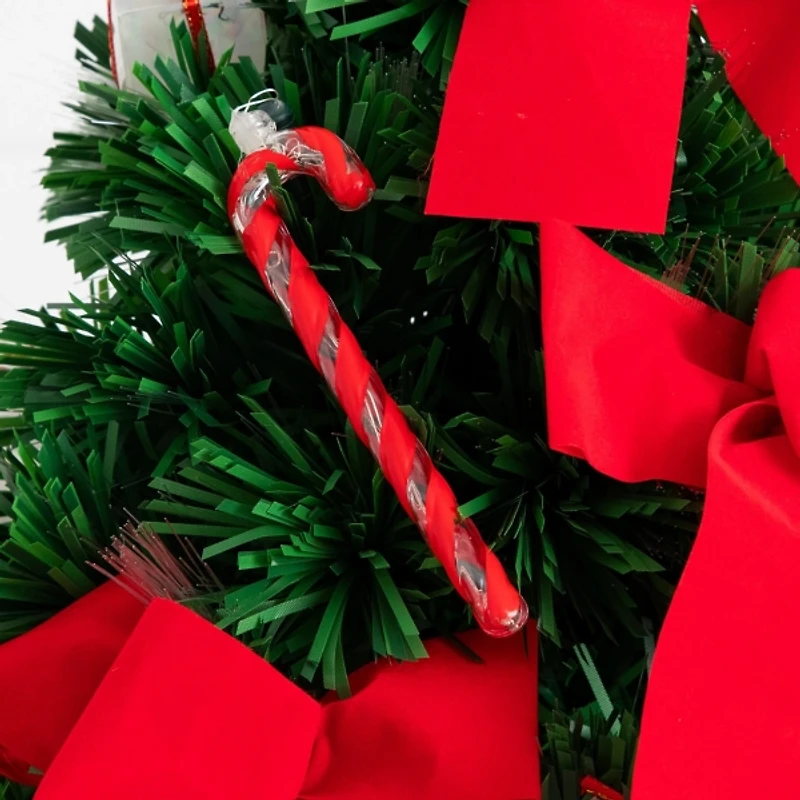 Pre-Lit Red Bow Christmas Tree Arrangement