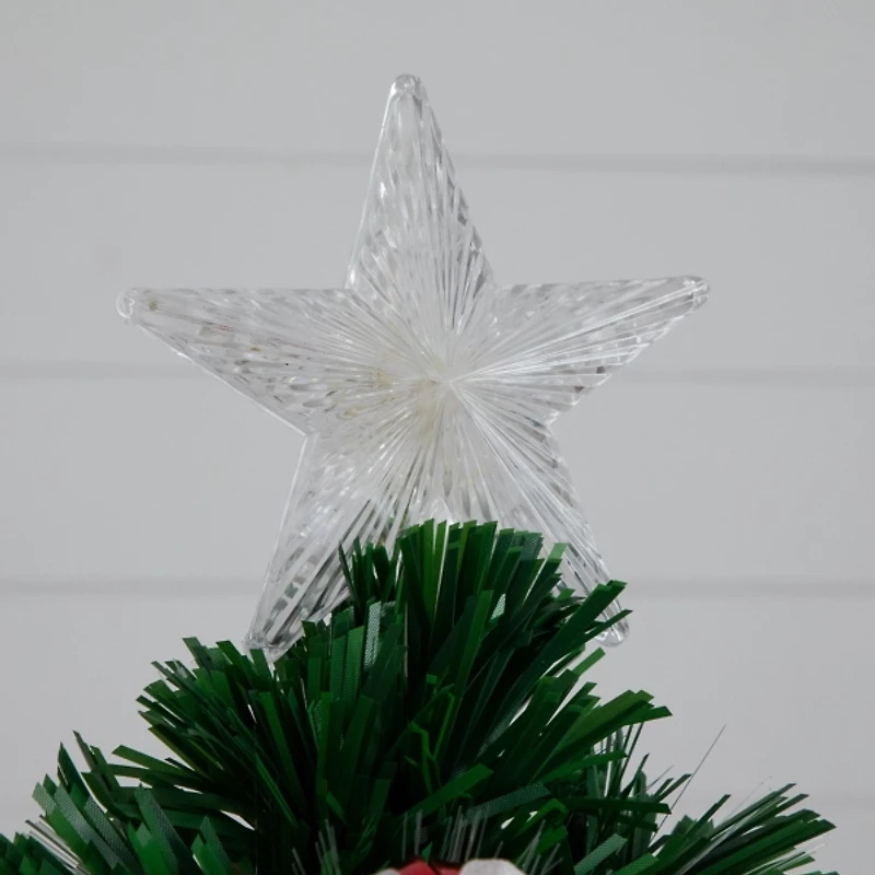 Pre-Lit Poinsettia Christmas Tree Arrangement