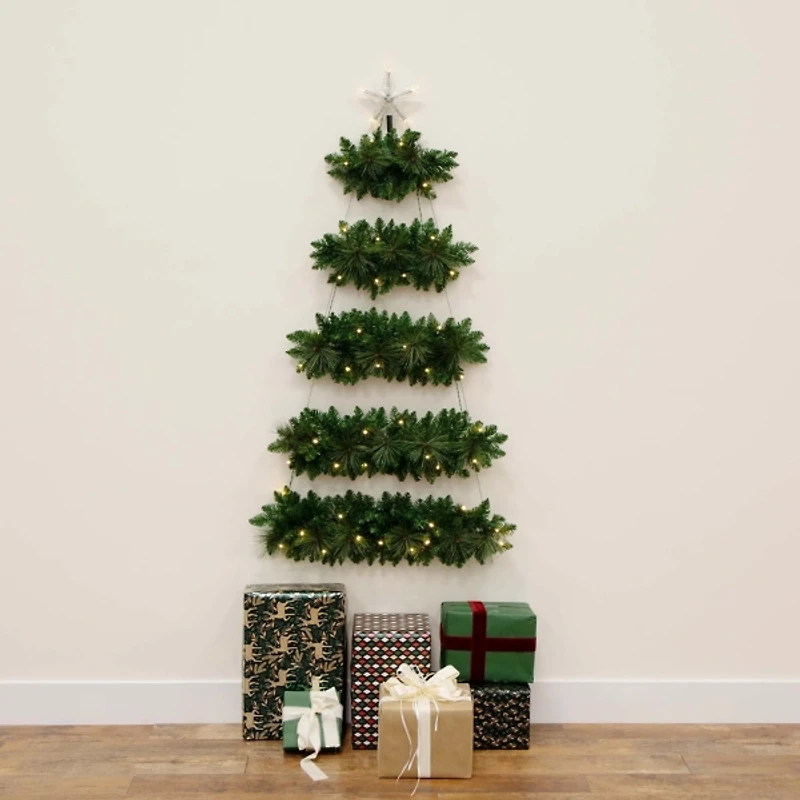 5 ft. Pre-Lit Wall Hanging Christmas Tree