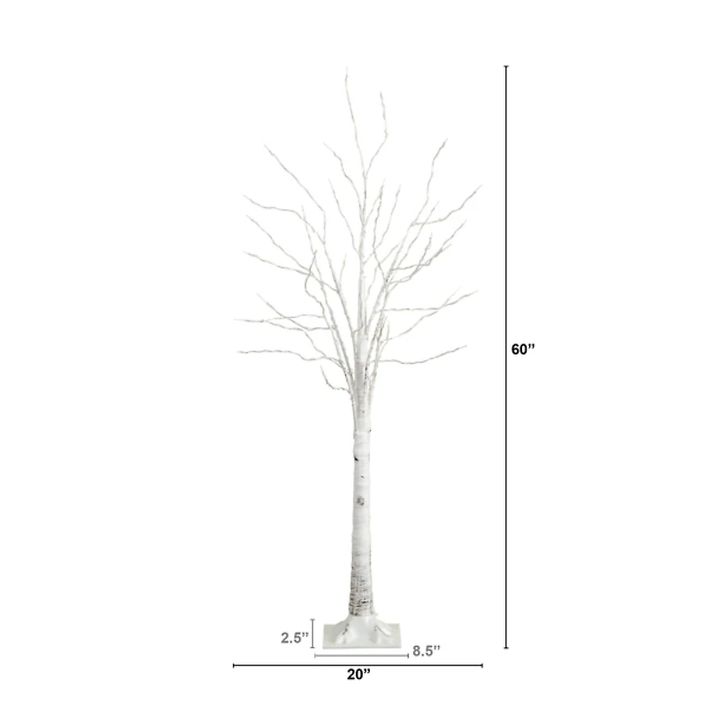 ft. LED White Birch Christmas Tree