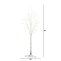8 ft. LED White Birch Christmas Tree