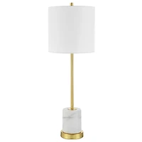 Marble and Gold Turret Buffet Lamp