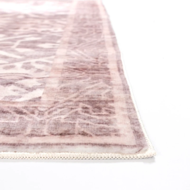 Maya Red Botanical Washable Runner, 2x7