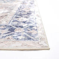 Lara Blue Medallion Washable Area Rug, 5x8