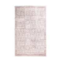 Maya Red Botanical Washable Area Rug, 5x8