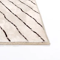 Julia Black and White Washable Runner, 2x7