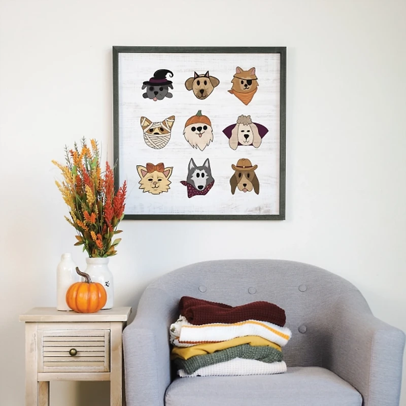Halloween Hounds Framed Art Print