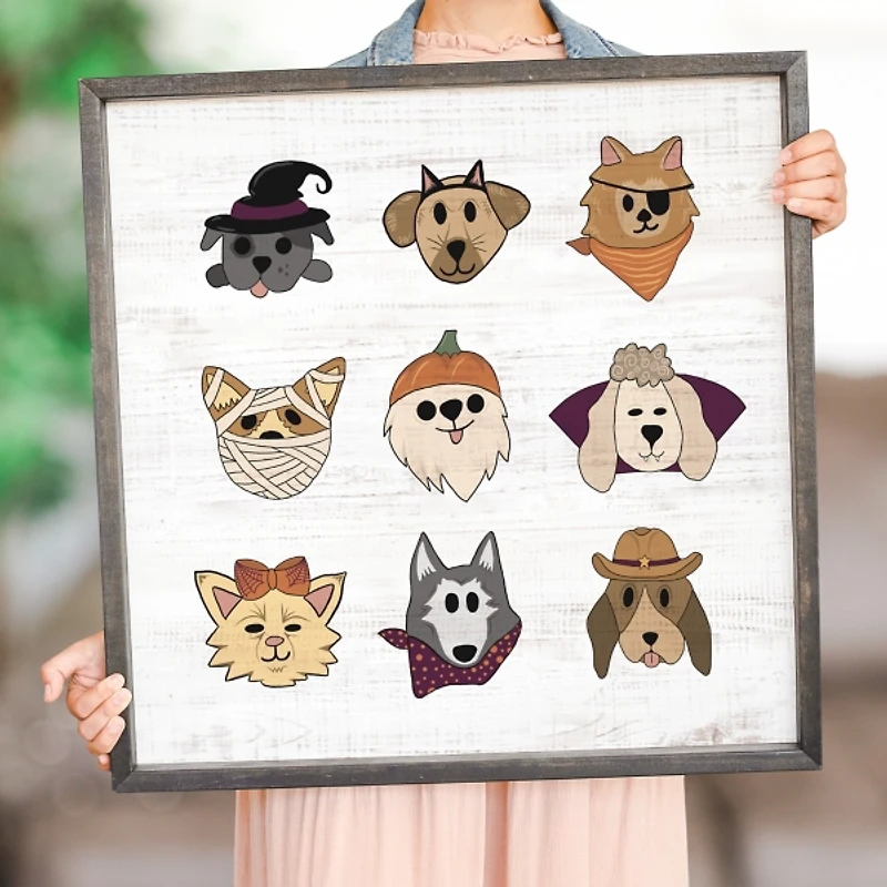 Halloween Hounds Framed Art Print