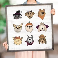 Halloween Hounds Framed Art Print