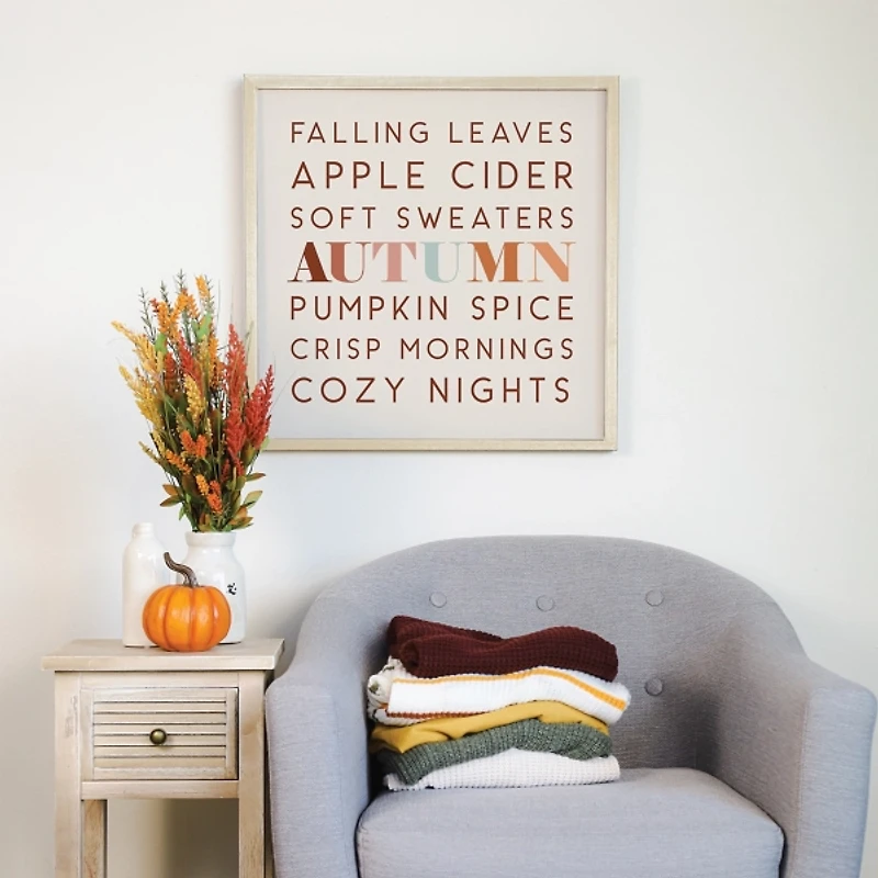 Leaves Cider Sweaters Framed Wall Plaque