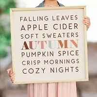 Leaves Cider Sweaters Framed Wall Plaque
