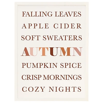 Fall Essentials Framed Wall Plaque