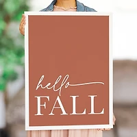 Rust Hello Fall Framed Wall Plaque