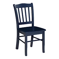 Navy Wood Shaker Dining Chairs, Set of 2