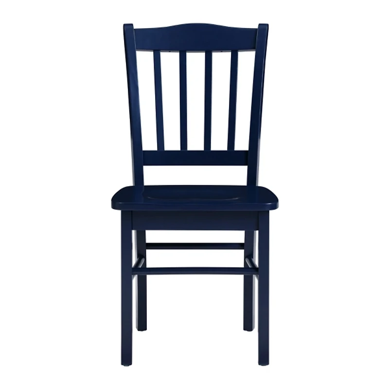 Navy Wood Shaker Dining Chairs, Set of 2