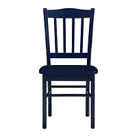 Navy Wood Shaker Dining Chairs, Set of 2