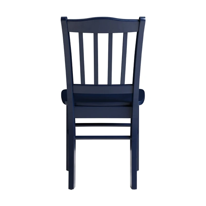 Navy Wood Shaker Dining Chairs, Set of 2