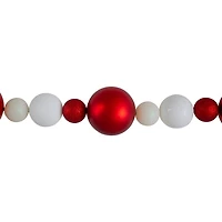 Red and White Shatterproof Ornament Tree Garland