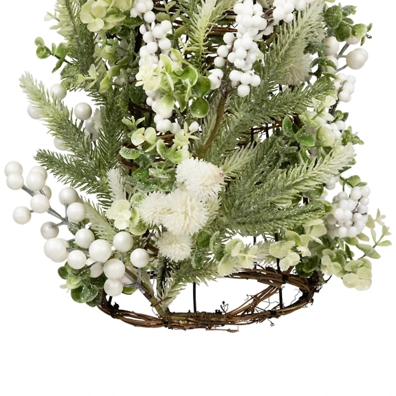 Glitter Pine and Berry Mini Christmas Tree