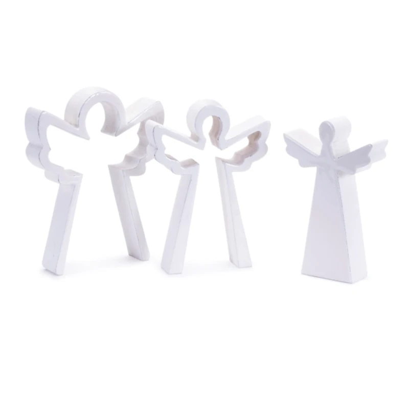 Nesting White Angel Decorations, Set of 2