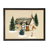 Winter Home Scene II Framed Art Print