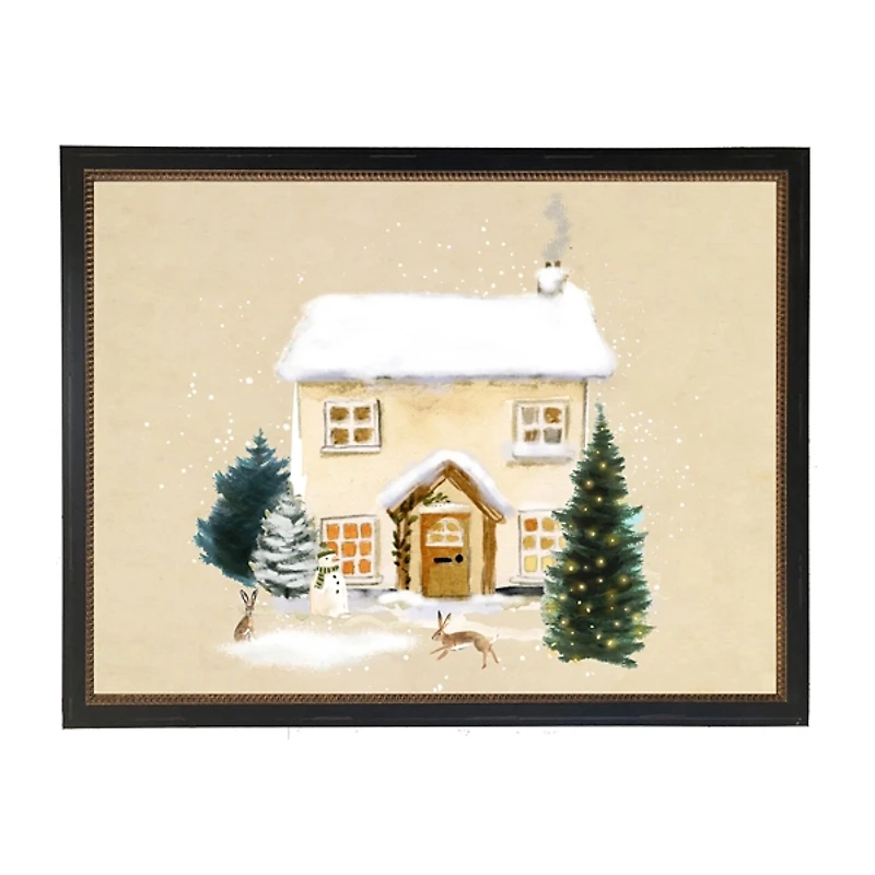 Winter Home Scene III Framed Art Print
