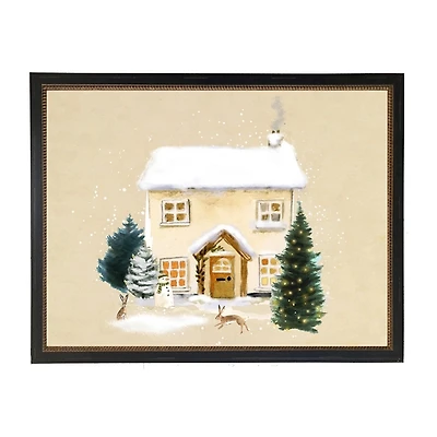 Winter Home Scene III Framed Art Print