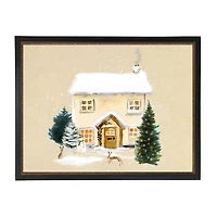 Winter Home Scene III Framed Art Print