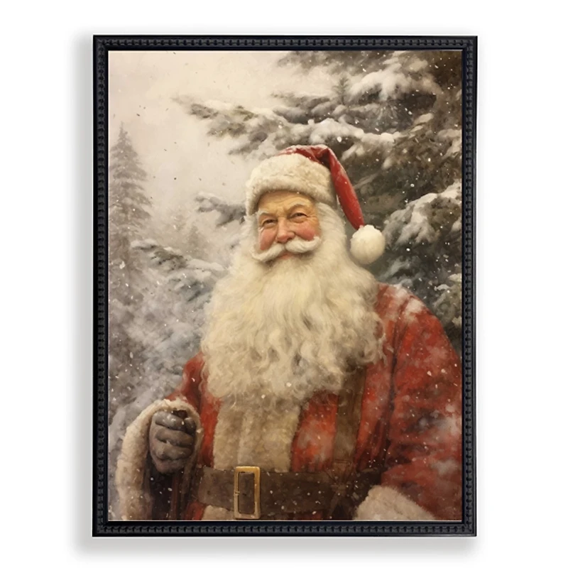 Santa in a Red Suit Framed Art Print