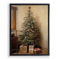 Classic Tree with Presents Framed Art Print