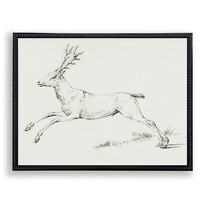 Reindeer Sketch Framed Art Print