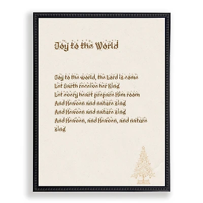 Joy to the World Black Framed Wall Plaque