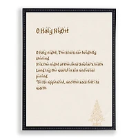 O Holy Night Black Framed Wall Plaque