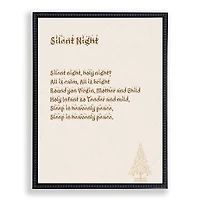 Silent Night Black Framed Wall Plaque