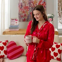 Valentine Ruffle Heart Pajama Set