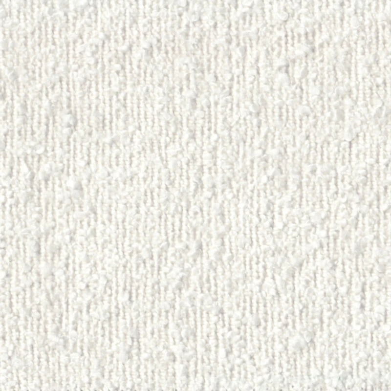 Ivory Boucle Walnut Wood Bench